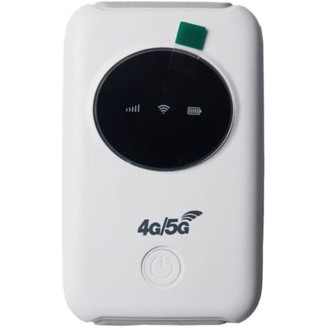 Modem 4G débloqué, routeur USB portable 150 Mbps, batterie intégrée 3200 mAh, idéal pour les voyages d'affaires, blanc (1/5)