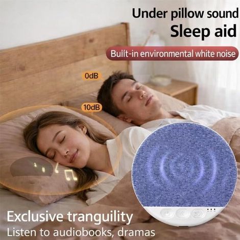 Schlafkissen mit Lautsprecher Bluetooth-Lautsprecher für unter das Kissen Mini-Knochenleitungs-Schlafhilfe Stereo-Bass Weißrauschen-Timer und Grün (1/4)