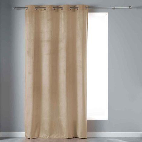 Rideau à Œillets "Velvetine" 140x240cm Sable (1/2)