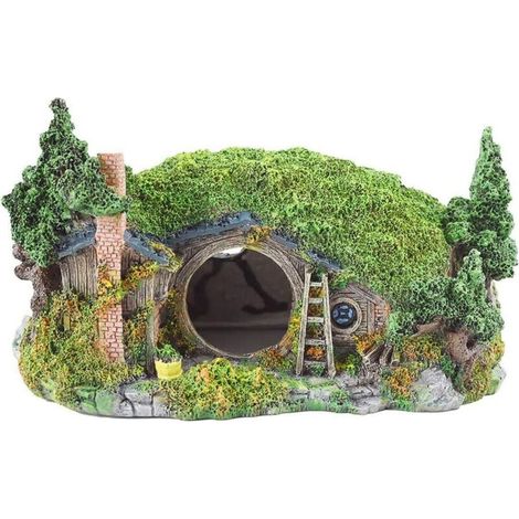 Lntyq Reptile Hideout Aquarium Décoration Rockery Garden Greening-Gecko-Snake Hideout-Wetland Décoration