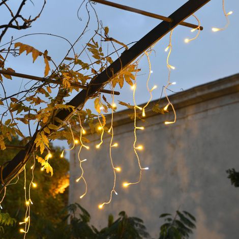 Guirlande led stalactite connectable 8m blanc chaud flash (1/5)