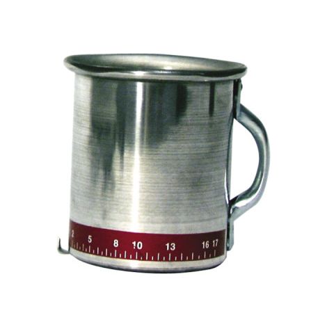 Tasse aluminium pour mesure de débit d'eau – Réglable de 1 à 17L/mn – Filetage plomberie Ø70x90mm – Compteur d'eau et accessoire