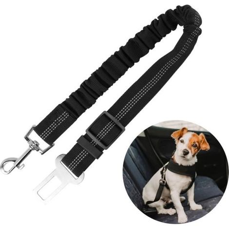 Ceinture De Sécurité pour Chien - Indéchirable - Réglable - Noir (1/4)