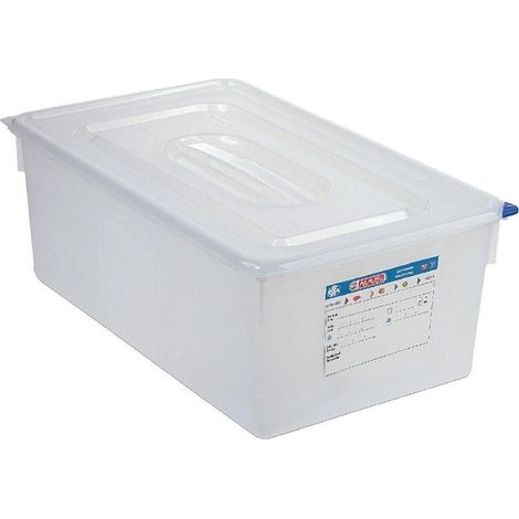 Boîtes alimentaires en polypropylène GN 1/1 27,5L (lot de 4) - 530 x 325 x 200 mm - ARAVEN