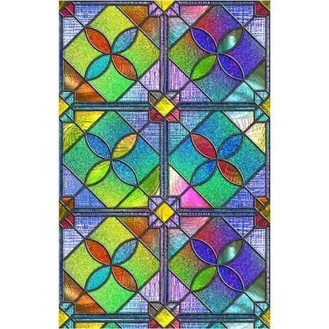 Film Pour Vitre - Film Anti-UV Statique Sans Colle - PVC Transparent Opacifiant - Pour Fenêtres Intérieures - 1 Pièce (1/5)