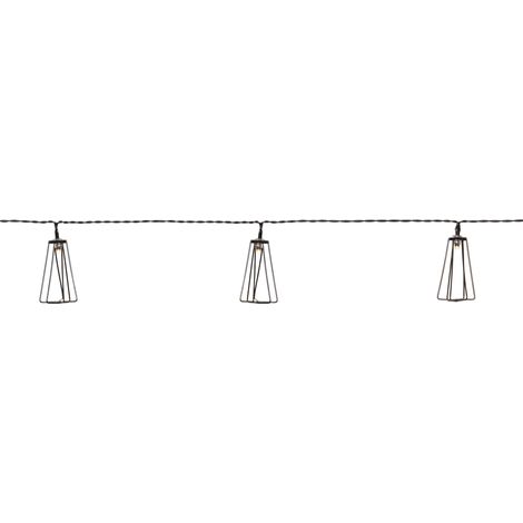 Star Trading Guirlande lumineuse solaire LED 'Eddy', blanc chaud, extérieur, batterie, 180 cm