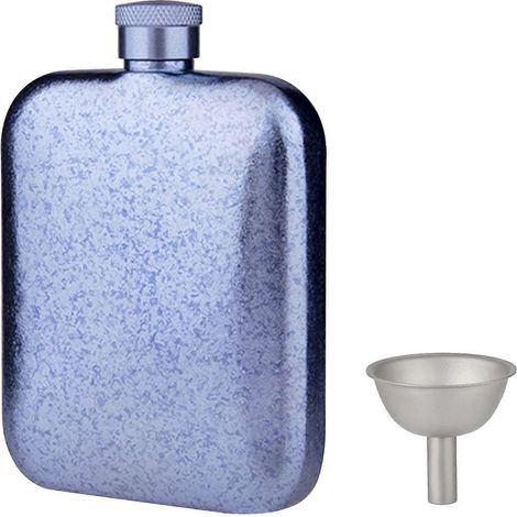 Bouteille en titane avec entonnoir, ultra-légère et portable, bouteille de whisky Health Selection pour hommes (1/4)