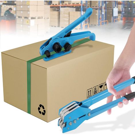 Handbündelsatz 1000N, Handbündelsatz, Palettenbandelsatz, Verpackungsmaschine, Spannwerkzeuge, blau (1/5)