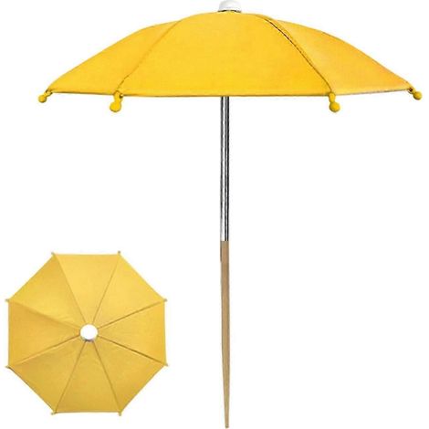 Abri de jardin compact pour plantes de balcon, offrant ombre et protection contre la pluie grâce à sa structure robuste en acier. Mesurant 27 x 35 cm, il est disponible en 11 coloris, dont le jaune. (1/5)