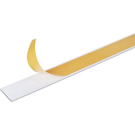 GAH ALBERTS 433598 PROFILÉ PLAT AUTOADHÉSIVE ALUMINIUM BLANC 1000 X 20 X 2 MM