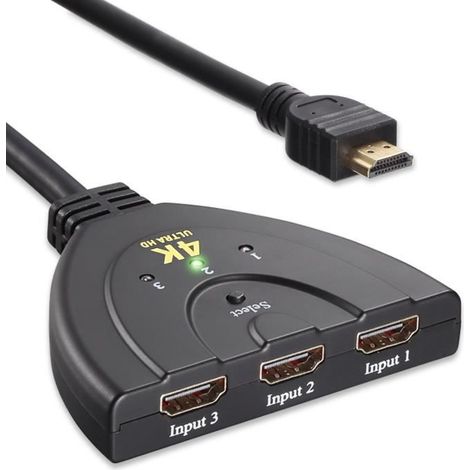 Commutateur HDMI - MAXESLA - HDMI Switch 4K UHD - 3 Entrées - 1 Sortie - Dolby Digital (1/4)