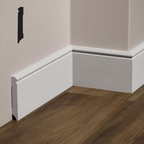 Battiscopa BARONETTO in POLIMERI FeelingWood-HD 101x15mm - BIANCO (prezzo al metro)