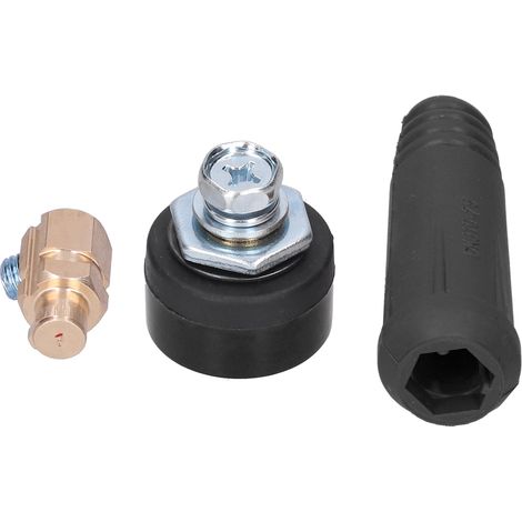 Lot de 2 connecteurs rapides pour câbles de soudage, outils électriques, DJK 10-25, noir (1/5)