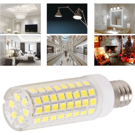 E12-LED-Lampe, 102 LEDs, 1000 lm, Maiskolbenform, dimmbar, für Tisch- und Kronleuchter, 220 V, 12 W, kaltweiß (1/5)
