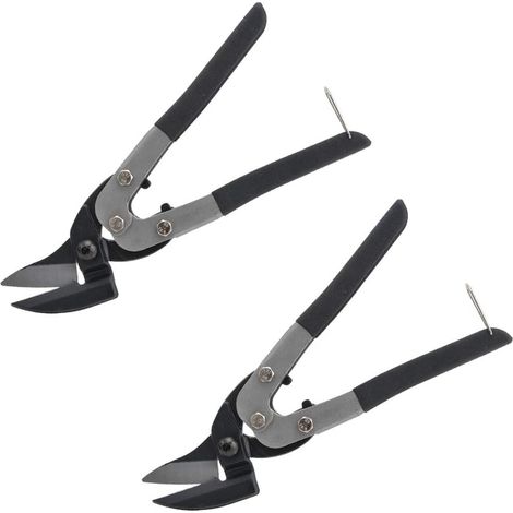 2PCS Premium Aviation Snip, Cisailles à découper en étain excentré à Coupe Droite, à Lames forgées et à poignées Confortables, pour Fer à Repasser de 1,2 mm d'épaisseur (1/5)
