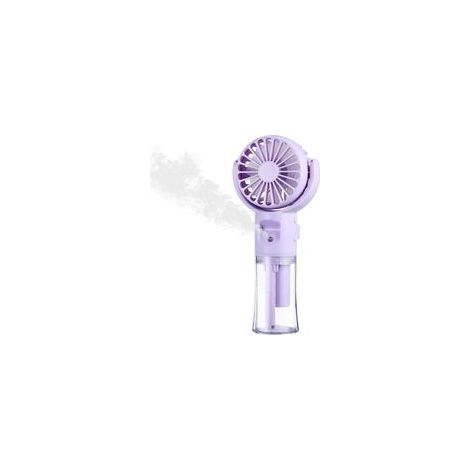Tragbarer Sprühventilator, Mini-Ventilator mit Akku, 4 Geschwindigkeitsstufen, USB-Ventilator, Reiseaccessoire für Outdoor, Büro, Camping (Lila) (1/5)