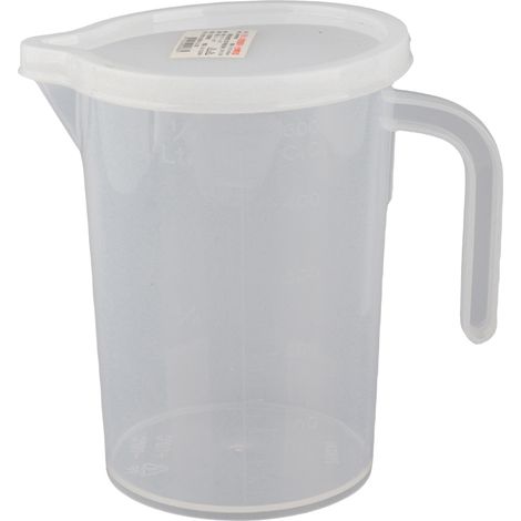 Verre doseur plastique transparent 500 ml avec couvercle ustensile cuisine patisserie lot de 1 (1/5)