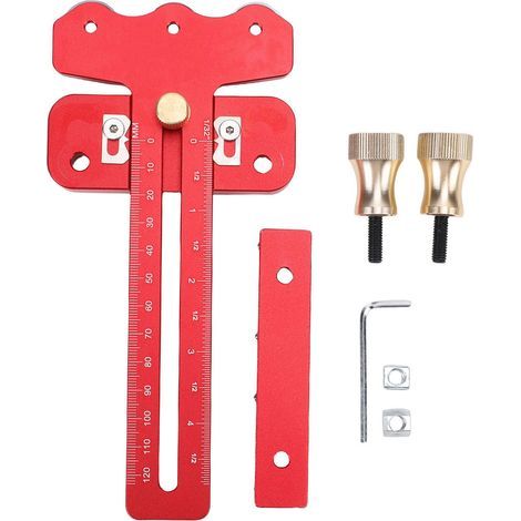 Scie à Table gabarit 3 poulies, outils de travail du bois en alliage d'aluminium à déchirure fine, Guide de déchirure rapide pour fente en U 3/8 pouces X 3/4 pouces 1/4 pouces T (1/5)