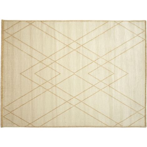 Tapis fil métallisé en polypropylène beige 150x200cm