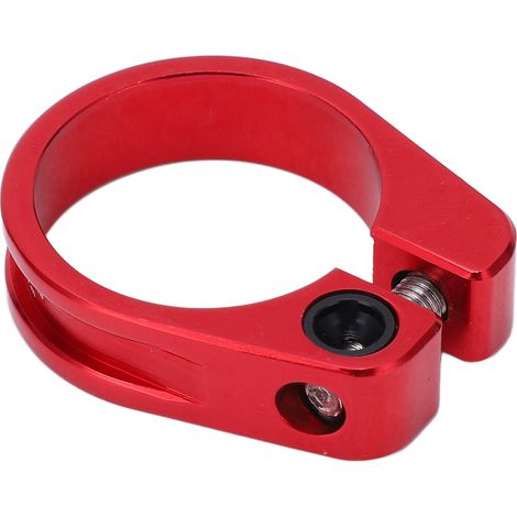 Fahrradsattelstützenklemme, 31,8 mm, Aluminiumlegierung, CNC-gefräst, ergonomisch, hohl, rot (1/5)