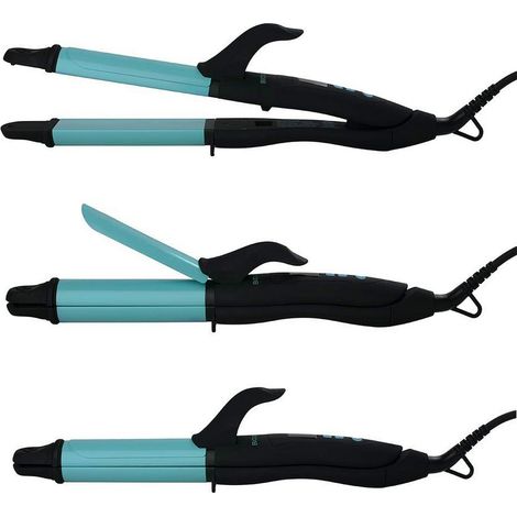 Bio Ionic 736658586602 Herramienta de peinado con múltiples accesorios Caliente Negro, Azul, Violeta 75 W 2,7 m (1/4)