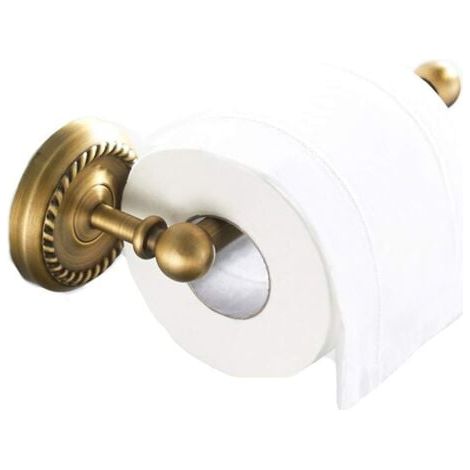 Porte-Papier Toilette Mural Laiton Antique Support de Rouleau de Salle de Bain Rétro Porte-Rouleau de Papier WC avec Support pour téléphone portable (1/4)