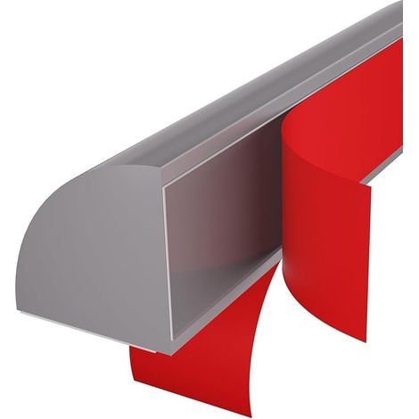 Forme en quart de cercle flexible, moulures décoratives flexibles, moulures murales autocollantes, double face (gris, 150 cm) (1/5)