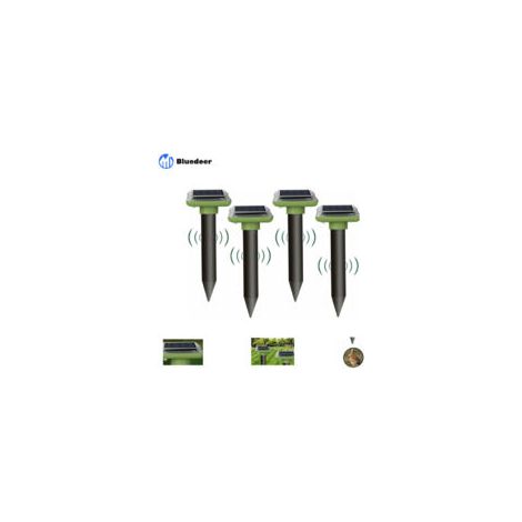 4pcs Répulsifs Anti-Taupes,Répulsif Taupe Solaire,répulsif Serpent Ultrason ,ultrasons borne pour Taupes, Gopher,pour Taupes Serpents campagnols Gophers et Autres Répulsif Animaux - Crezuo