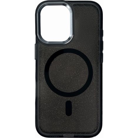 Custodia glitterata MagSafe per iPhone 16 - Nera con glitter (1/5)
