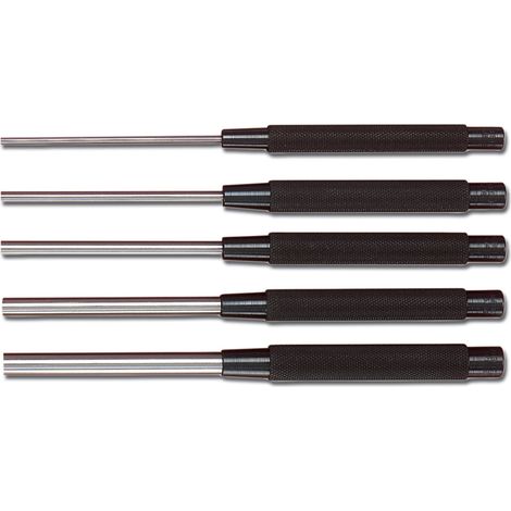 Starrett S248PC 5-Piece Long Pin Punch Set with Durable Steel Construction