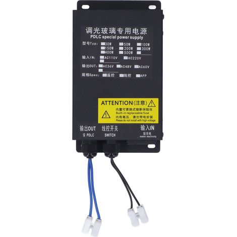 Verre intelligent commutateur alimentation 50W 60V atomisation contrôle électronique PDLC prise CN 220V gradation automatique (1/5)