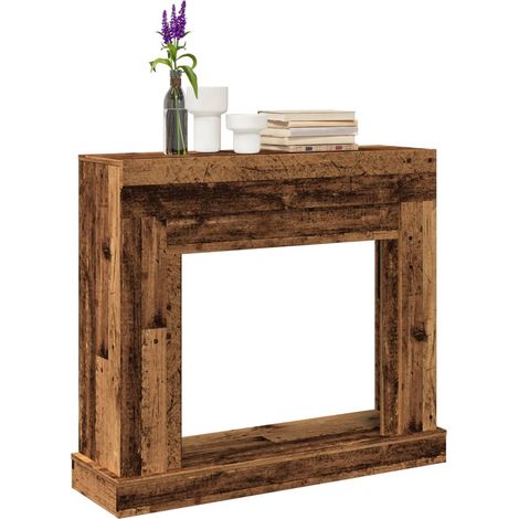 Kaminumrandung Altholz-Optik 100x30x87,5 cm Holzwerkstoff