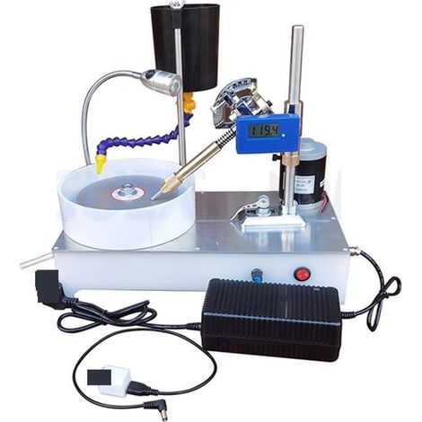 Machine à polir les bijoux Meulage Machine à facettes Machine à polir à facettes Polisseuse à bijoux Meuleuse plate Machine lapidaire 2800RPM 120W Nettoyant pour polisseuse de surface ( Color : Digita (1/5)