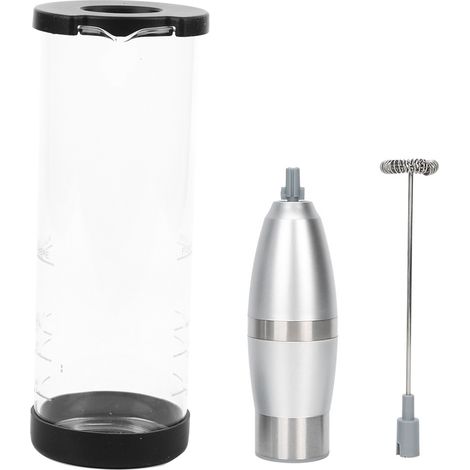 Mousseur à lait électrique Inox Mousseur automatique 19000 RPM Acier inoxydable Manche ABS Pile AAA (1/4)