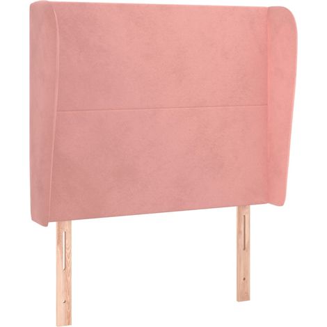 Maison Exclusive - Testiera ad Orecchio Rosa 83x23x118/128 cm in Velluto (1/5)