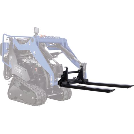 Scheppach Fourche à palettes compatible chargeur compact MKL730 - charge max 150 kg - 1036 x 550 x 289 mm