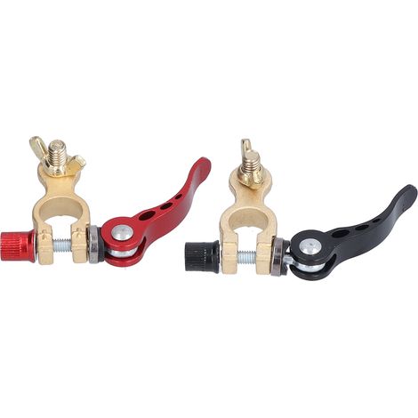 Lot de 2 Connecteurs de Batterie à Détachement Rapide, Pinces de Câble Positif et Négatif, Kit de Déconnexion pour Bornes Automobile (1/5)