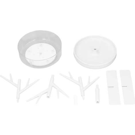 Porte-bijoux arbre rotatif démontable en forme de branche, présentoir de rangement blanc pour bureau étudiant (1/5)