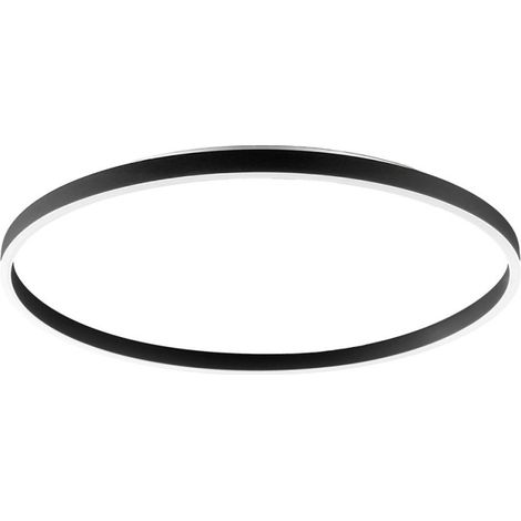 Plafonnier Aela P/M En Aluminium Noir Satiné 50W+10W Led Intégrée Double Emission 3100Lm Dimmable Coupe De Phase - Gealuce (1/5)