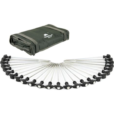 CampFeuer - 25x picchetti a T, picchetti da 30 cm, picchetti a terra