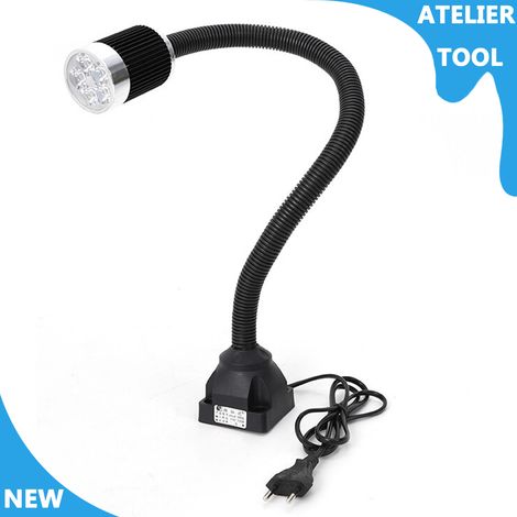 ATELIER Lumière de travail de machine de tour LED Lumière de cou d'oie flexible 5500-6000K Lampe de bureau industrielle (1/5)
