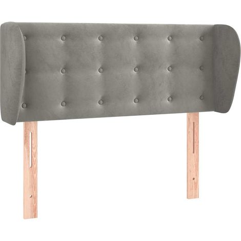 Maison Exclusive - Cabecero de terciopelo gris claro 83x23x78/88 (1/5)