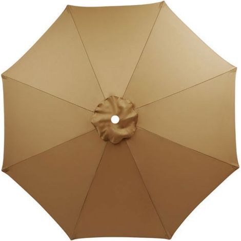 Toile De Parasol Rond - 3 M - Kaki - Pour Parasol Déporté À 8 Baleines - Remplacement Toile (1/5)