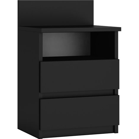 ASTER T1 - Contemporary bedside table 59x40x32 - Scandinavian style 2 drawer bedside/side table - Modern storage unit