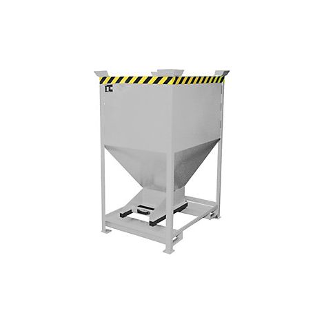 Silo  forma de embudo  fijo con engarces para horquillas 