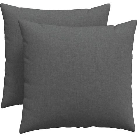 Maison Exclusive - Cojines de sofá 2 pcs Gris oscuro 50 x 50 cm t