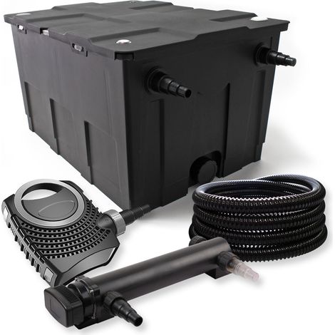 Set filtro estanques 60000l 24W UVC Clarificador NEO8000 70W Bomba Tubo