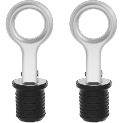 2 Pièces Bouchons de Vidange en Caoutchouc pour Bateau 23 Mm en Acier Inoxydable à Dégagement Rapide avec Poignée en Acier Inoxydable (1/5)