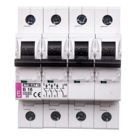 Interruttore automatico 3P+NB 16A 10kA AC ETIMAT10 02126716