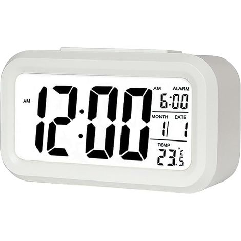 Réveil Numérique, Alarm Réveil LED avec Température, Fonction Snooze, 12/24H Conversión, du Calendrier, pour Chambre à Coucher, Bureau, Cuisine(la Batterie) (1/5)
